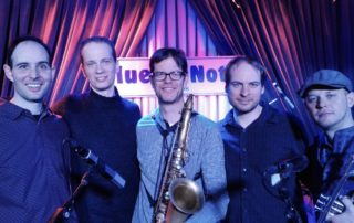 Tyler Blanton, Ari Hoenig, Donny McCaslin, Massimo Biolcati, and Jonathan Powell at Blue Note, NYC